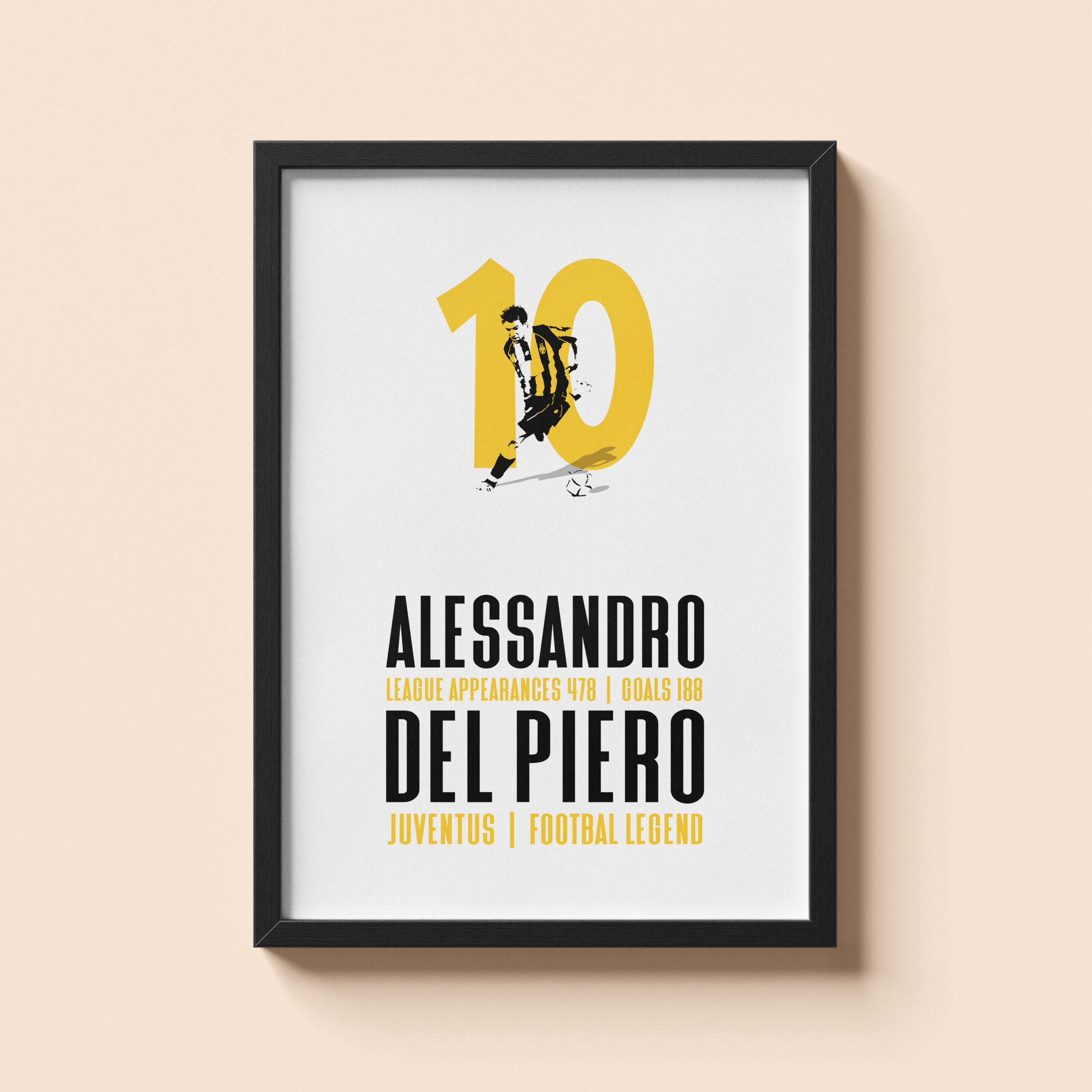 ALESSANDRO DEL PIERO Juventus Football Legends Framed Poster