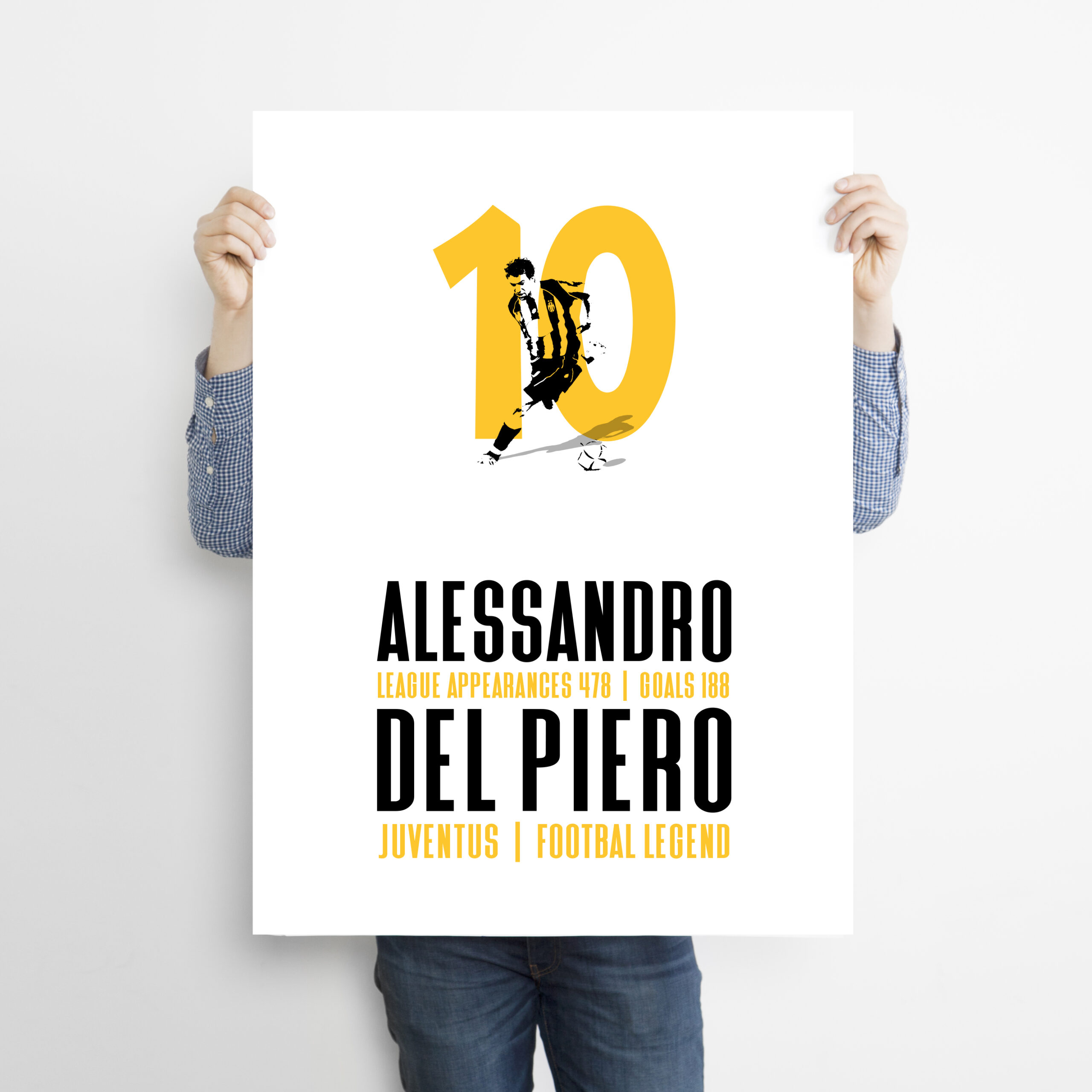 ALESSANDRO DEL PIERO Juventus Football Legends Framed Poster - Image 2