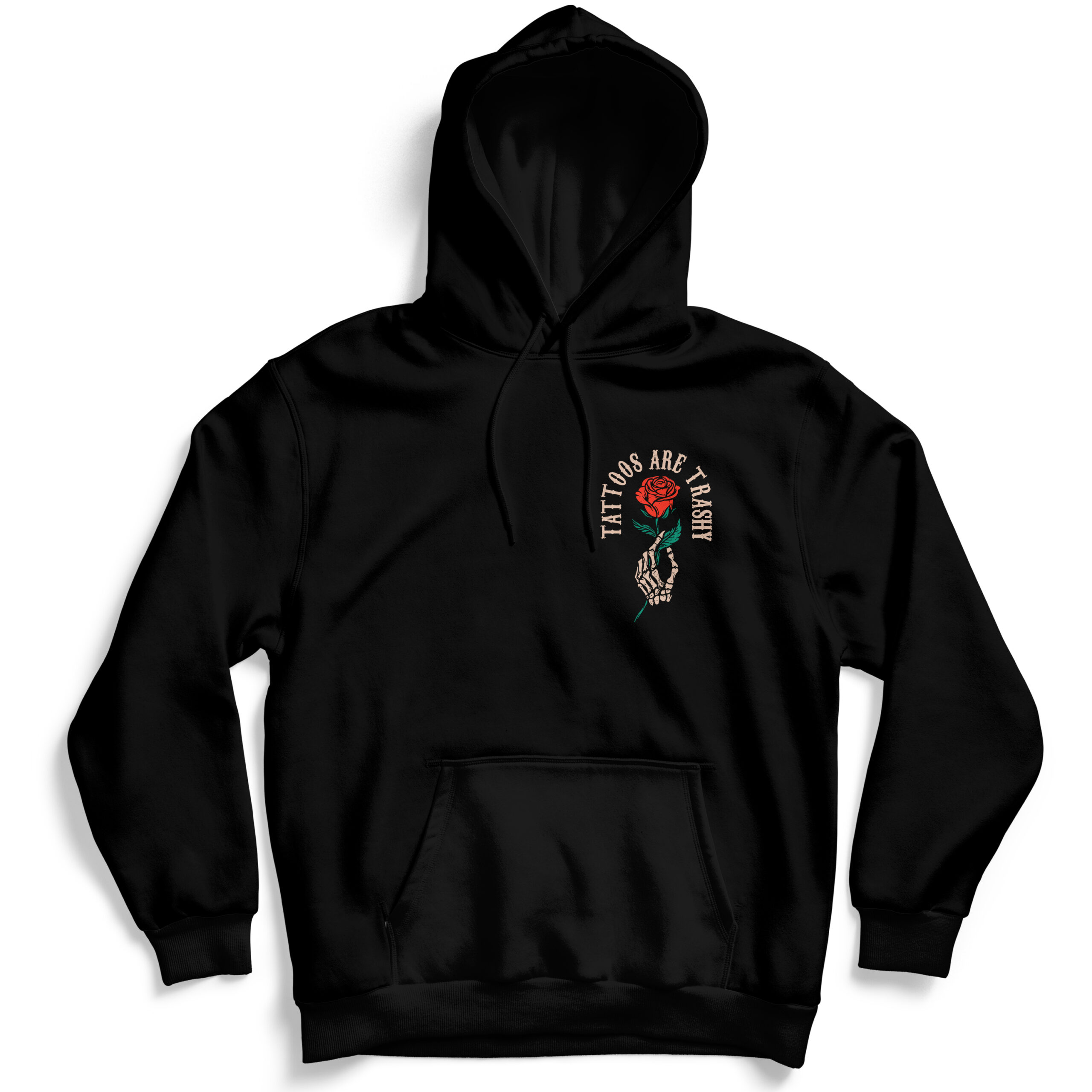 Tattoos Are Trashy | Skull & Roses Hoodie - Image 5