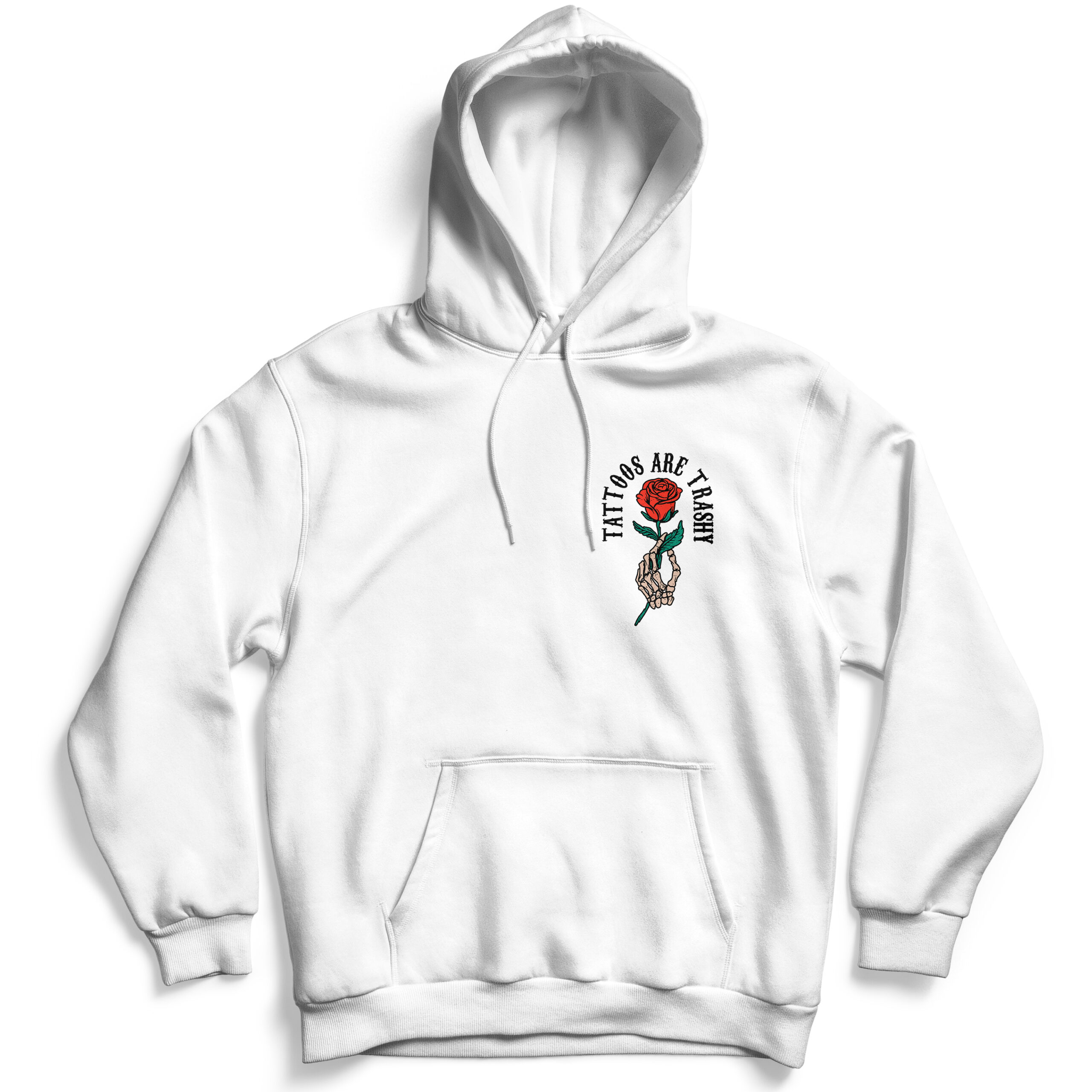 Tattoos Are Trashy | Skull & Roses Hoodie - Image 3