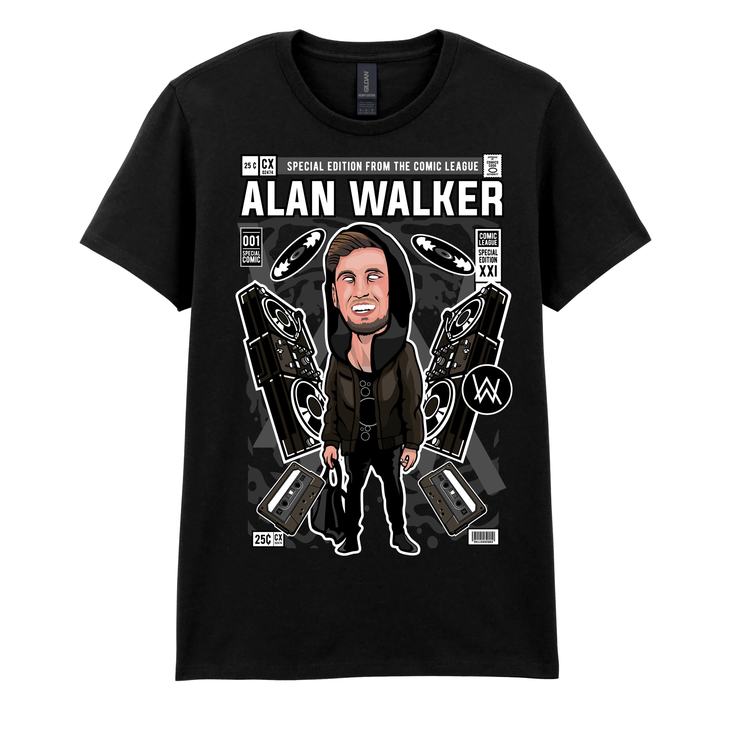 ALAN WALKER EDM Pop Culture Ladies Tshirt - Image 2